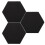 Hexagon akustiske paneler sorte 3 dele 1