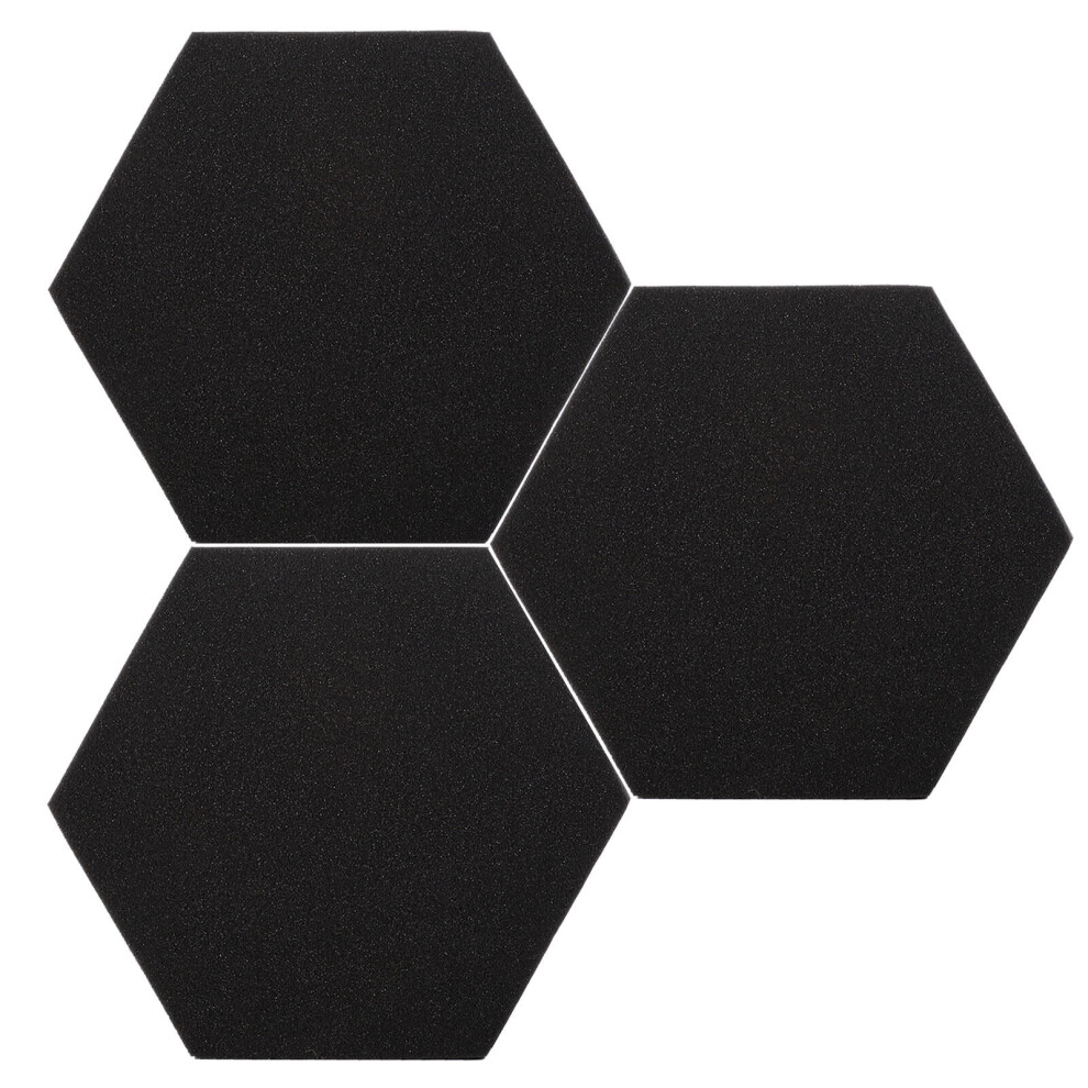 Hexagon Acoustic Panels 3 Pieces Black 9122141371670