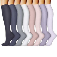 Compressiekousenset voor dames, hoog model, 8 paar