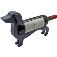 Dachshund Dog Wine Bottle Holder Decorative Tabletop Wine Rack for Home Bar and Kitchen Display