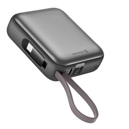 Φορτιστής 10000mAh 35W με καλώδια USB-C, συμπαγής οθόνη LCD, λεπτή φορητή μπα