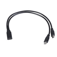 Cabo divisor USB-C fêmea para dois USB-C macho, 1 m