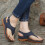 Sandali comodi da donna con zeppa, taglie 35-43 4