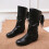 Dames snowboots met lage hak en vetersluiting, model riddermodel, maat 43 6