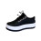 Dame Platform Sneakers Rund Tå Snøre Sort Størrelse 8.5 2