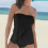 Elabch Plus Size Tankini Set Black3XL 3