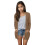 Girls' Open-Front Solid Cardigan with Pockets, Size 5Y-6Y 1