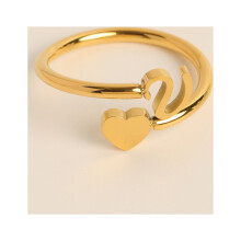 Initial Heart Ring for Granddaughter 26 Letters