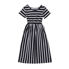 Girls striped short dress for toddlers and babies