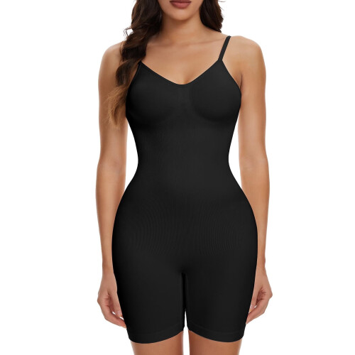 Women's Backless Seamless Bodysuit with Butt-Lifting Support