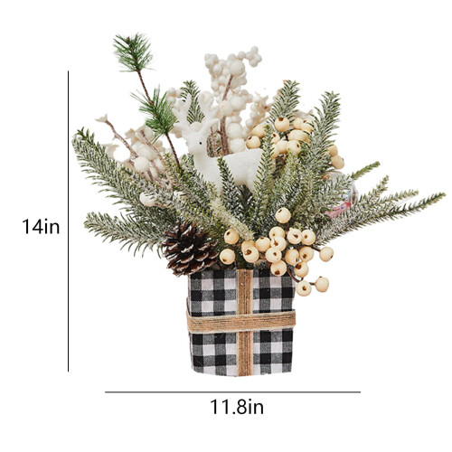 AuroraX Small Christmas Table with Warm White LED Lights 2