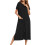 Women's Winter Robe with Pockets Black S 2