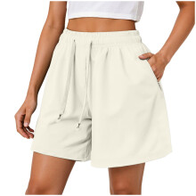 Women's Linen Bermuda Shorts High Waisted 10 inch