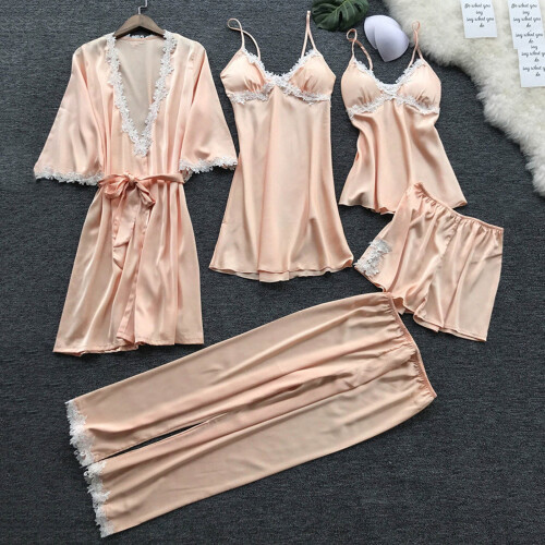 Dame Casual Pyjamassæt Beige L 1
