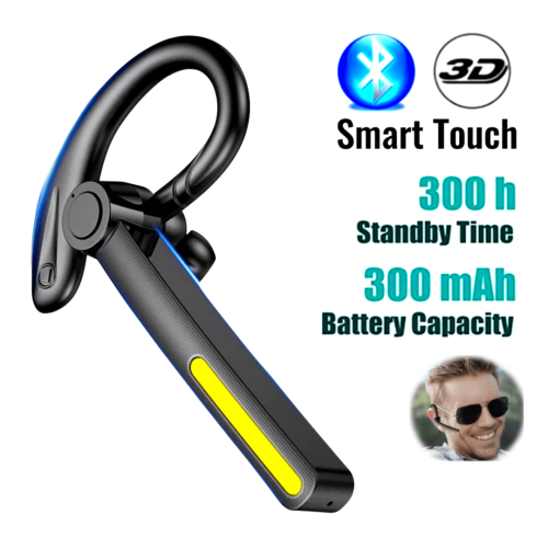 Wireless Bluetooth5.2Earpiece Headset Driving Trucker Earbuds Noise Cancelling 1