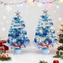 Mini Christmas Tree Blue Tabletop Artificial 12-inch
