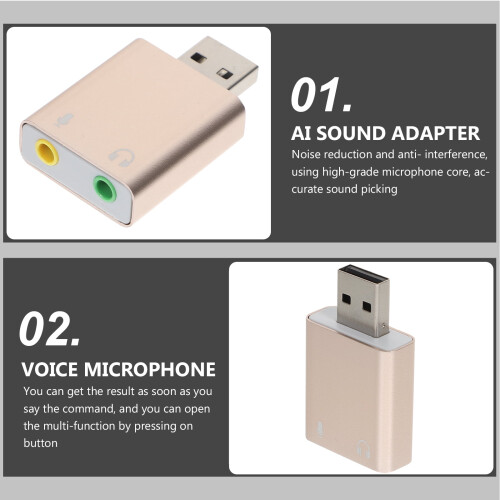 USB External Sound Card with Mic for PC and Laptop 2