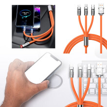 Rýchlonabíjací kábel USB C s tromi portami 120 W
