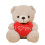 Plüschbär mit rotem Herz „Ich liebe dich“, 28 cm, Weiß 1