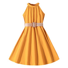 Girls floral sleeveless princess dress for summer, size 7-8