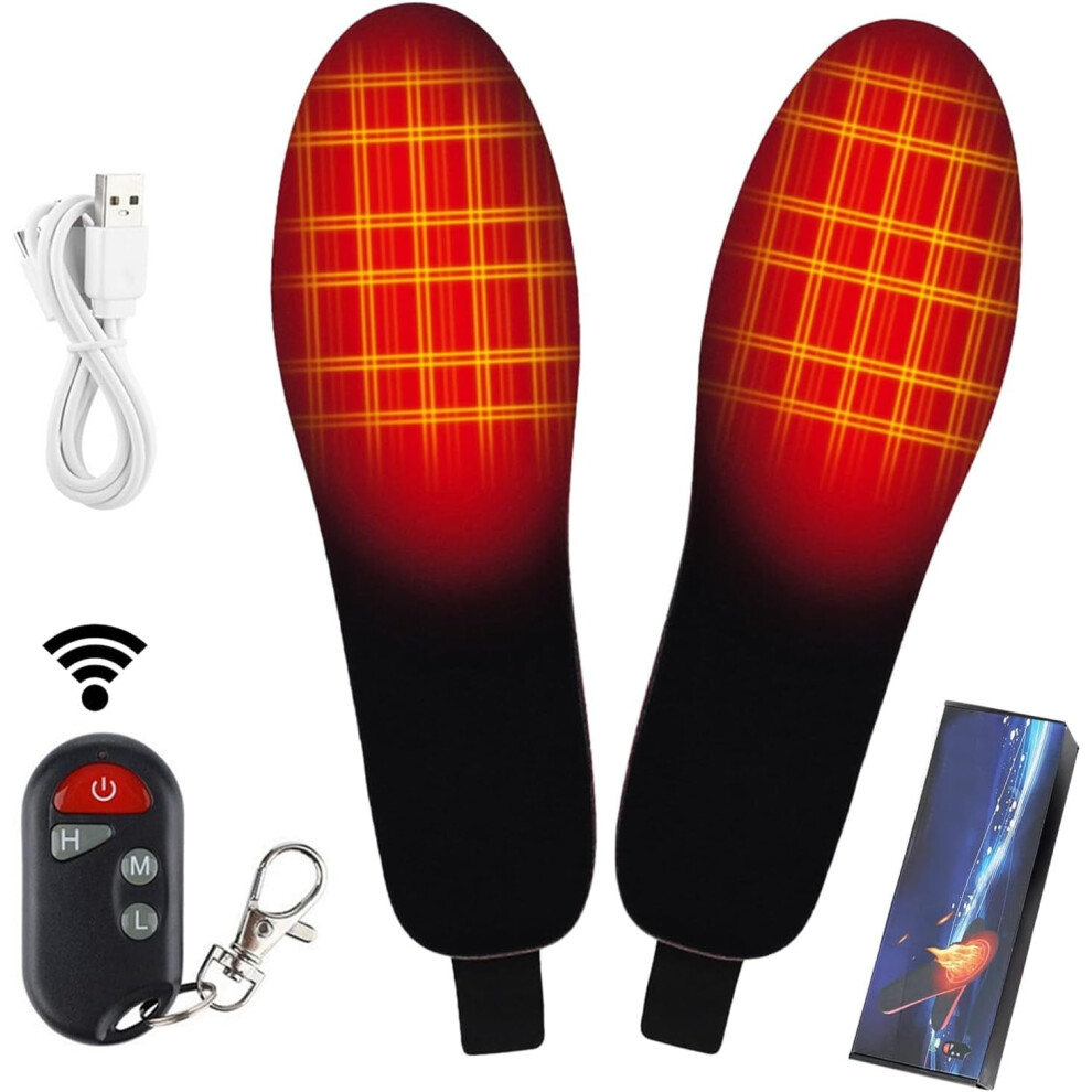 Rechargeable Heated Insoles Washable Trimmable 1 Pair