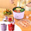 Mini-fondue électrique 1,2 L rouge ou violette 1