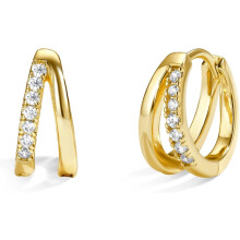 Gold Huggie Earrings for Women 14K Plated Mini Hoops with