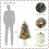 WhizMax pre-lit artificial Christmas tree 3ft with 78 warm 2