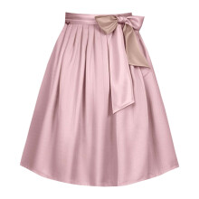 Falda plisada de color liso para mujer con lazos largos