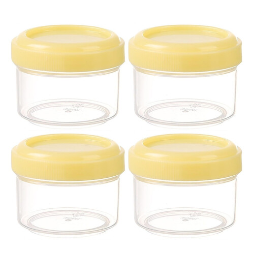 Borcane rotunde mini transparente cu capace etanșe, 35 ml, 4 buc.
