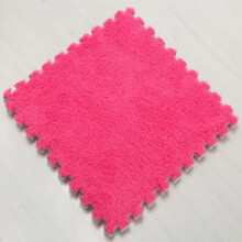 Plysj lappeteppe for soverommet, firkantet skummatte, 60x60cm
