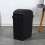 4.5-Gal Swing-Lid Trash Can Black Plastic 4