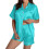 Damen-Seidenpyjama-Set, Kurzarm, Satin, 2-teilig 1