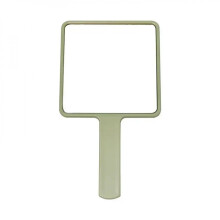 Miroir de maquillage carré portatif avec poignée
