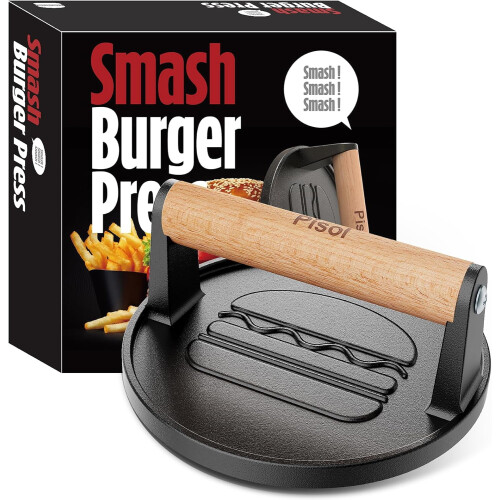 Støbejernsburgerpresse, forkrydret, 2 lb 6,6 tommer