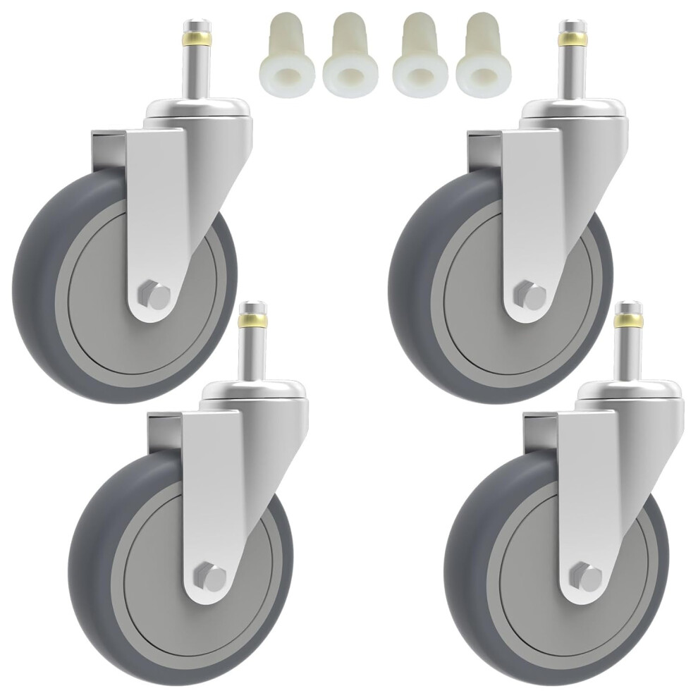 4-Inch Swivel Stem Caster Tpr Wheel 4 Pack 9122141403906