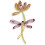 Guldsmedbroche krystal rhinsten 1 stk. 1