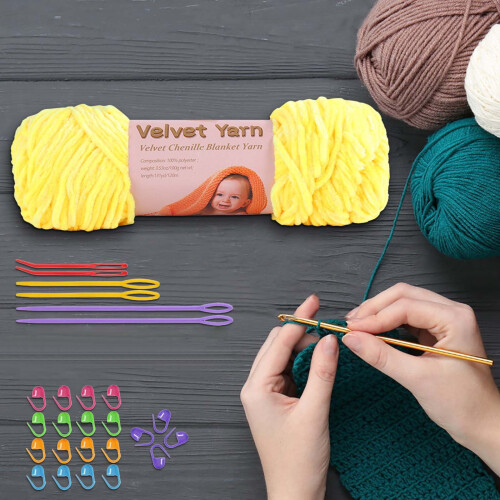 Chunky Hand Knitting Yarn Soft Velvet-Friendly 2