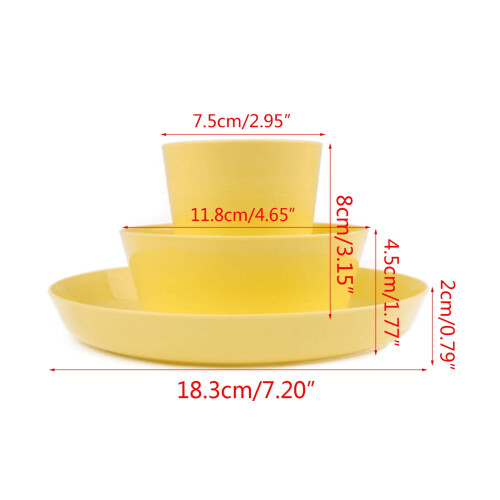 Children's Unbreakable Dinnerware Set 12-Piece Plastic 1