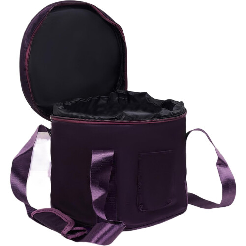 Bolsa para transporte de tigela de cristal tibetana de 25 cm (10 polegadas) roxa acolchoada