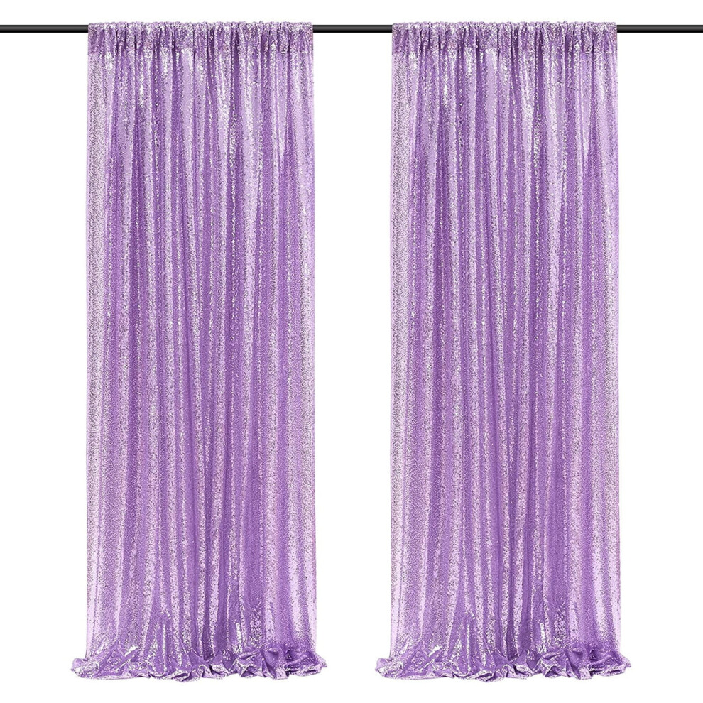 Sequin Backdrop 2 Panels 2 Ft X 8 Ft Purple 9362892734274