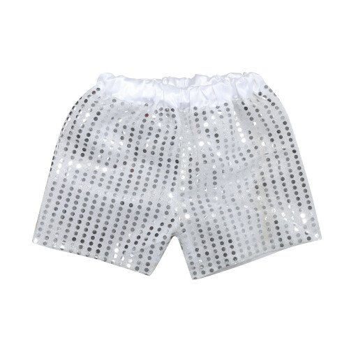 Pigershorts med pailletter og elastisk talje 9-10 år