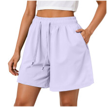 Women's Linen Bermuda Shorts High Waisted 10 inch