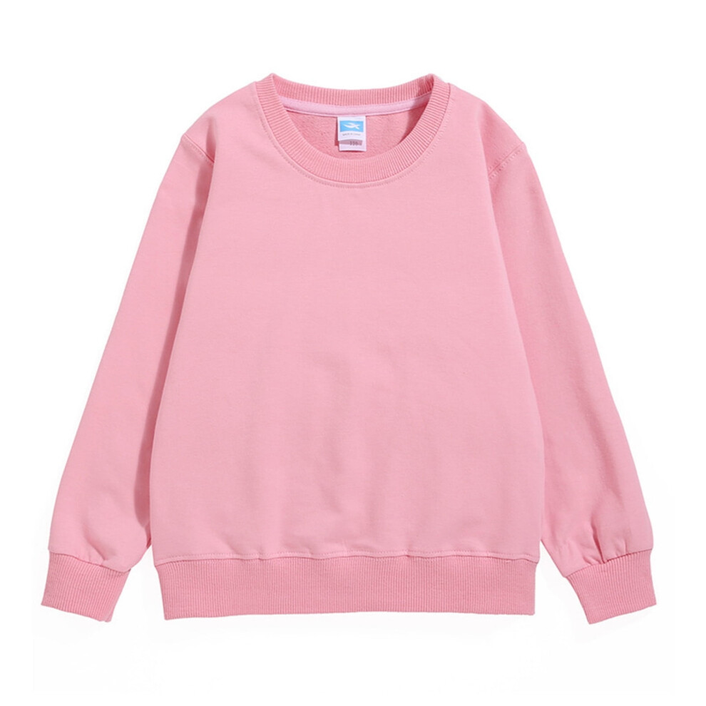Kids Long Sleeve Sweatshirt Solid Patchwork Pullover