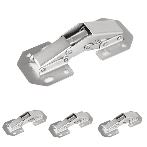Verdeckte Schrankscharniere, rahmenlos, Aufputzmontage, 4er-Pack