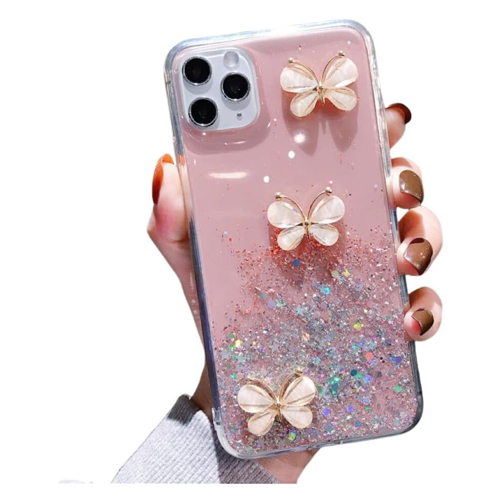 Cubic Three Butterflies Glitter Star Phone Case For Iphone 9178400795879