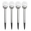 Solar-Gartenleuchten, rund, Glas, LED, 6er-Pack 5