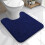 Toilettæppe U-formet Chenille 20x20 Marineblå 1