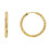 14K Gold Plated Twisted Huggie Earrings Medium 1