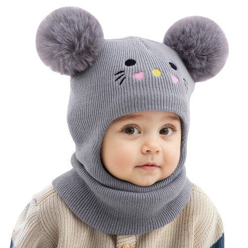 Παιδικό Χειμερινό Κασκόλ και Πλεκτό Σκουφάκι 2 τεμάχια
